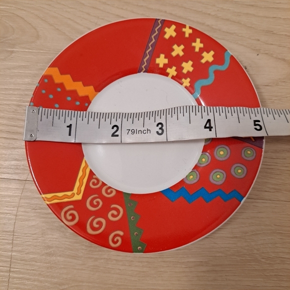 Vintags Riviera Van Beers Signature White Red Mini Art Deco Little Plate Decor - Picture 4 of 4